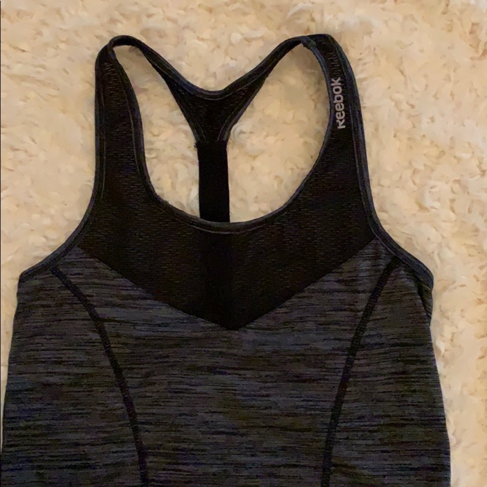Reebok dry fit workout mesh insert tank top